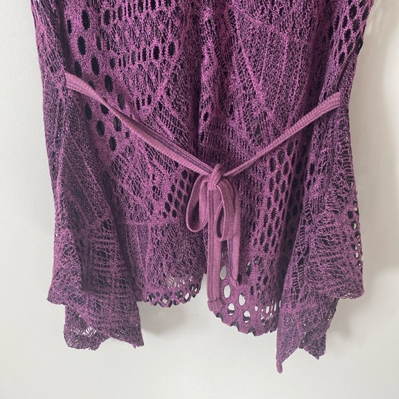 Purple Knit Beach cover up. - Picture 5 of 7